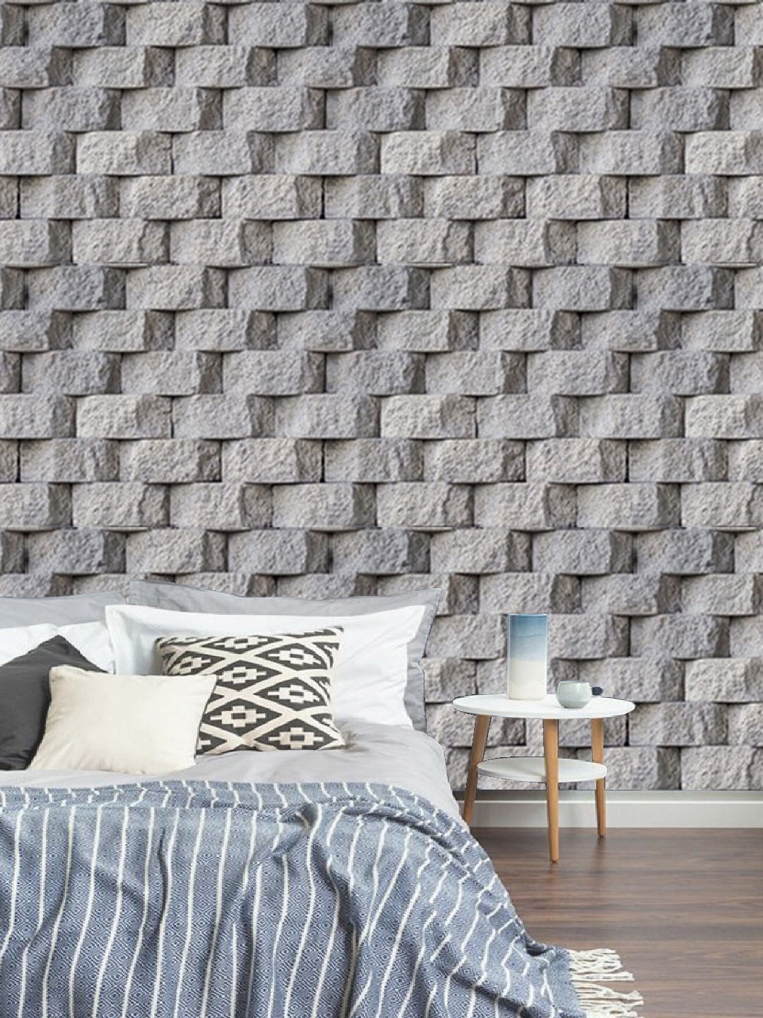 

Jaamso Royals Grey 3D PVC Wood Grain Wallpaper