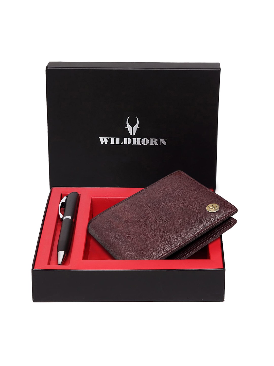

WildHorn Men Brown & Black RFID Protected Genuine Leather Accessory Gift Set