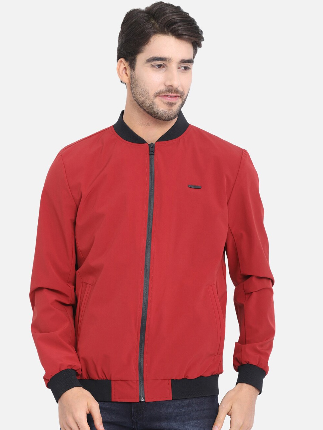

t-base Men Red Solid Lightweight Bomber