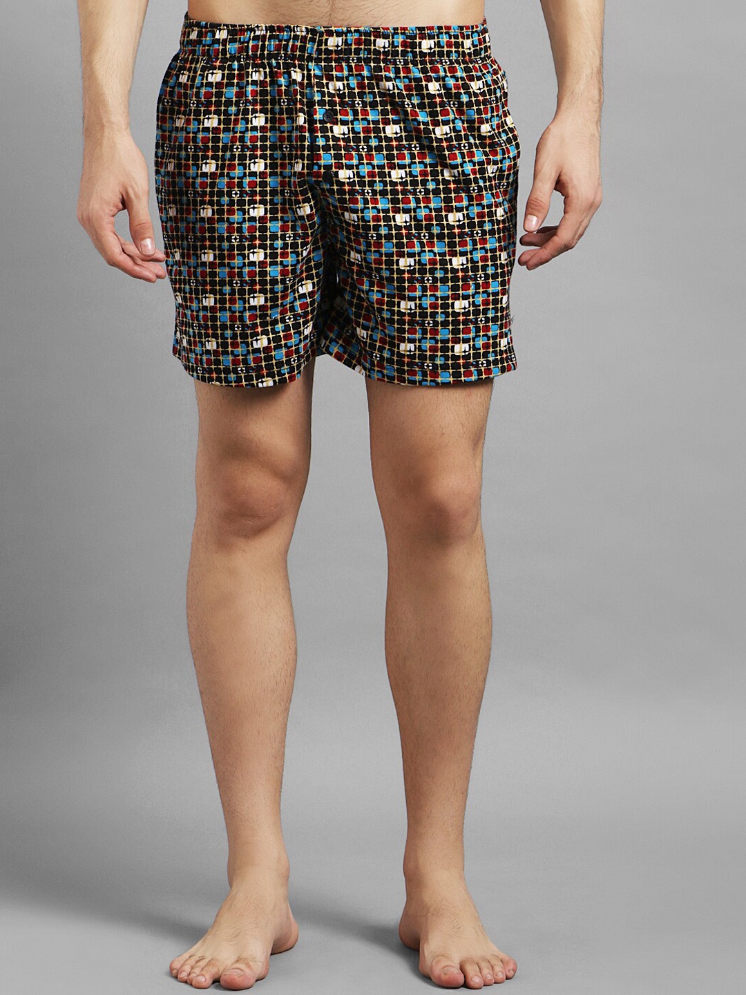 

Kotty Men Black & Blue Printed Boxers KTTMENSBOXER52S