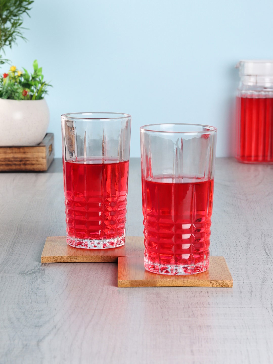 

ceradeco Transparent 6 Pcs Juice Glass Set