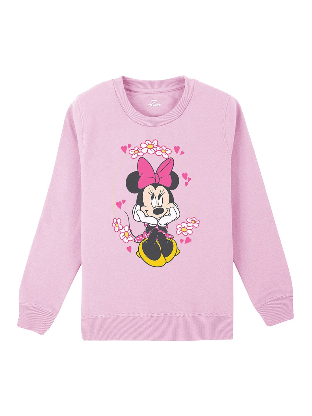 

Kids Ville Girls Pink Mickey & Friends Printed Sweatshirt