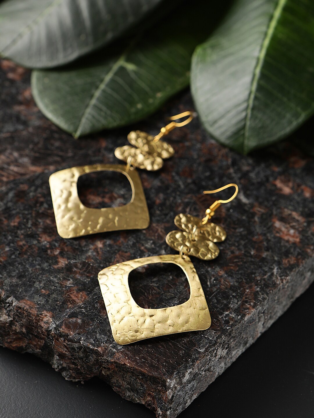 

STREET 9 Gold-Toned Square Drop Earrings