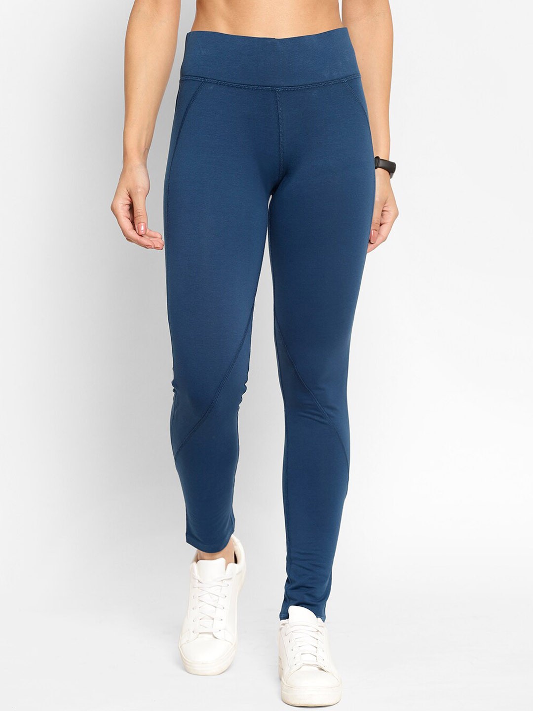 

SAPPER Women Blue Solid Slim-Fit Track Pants