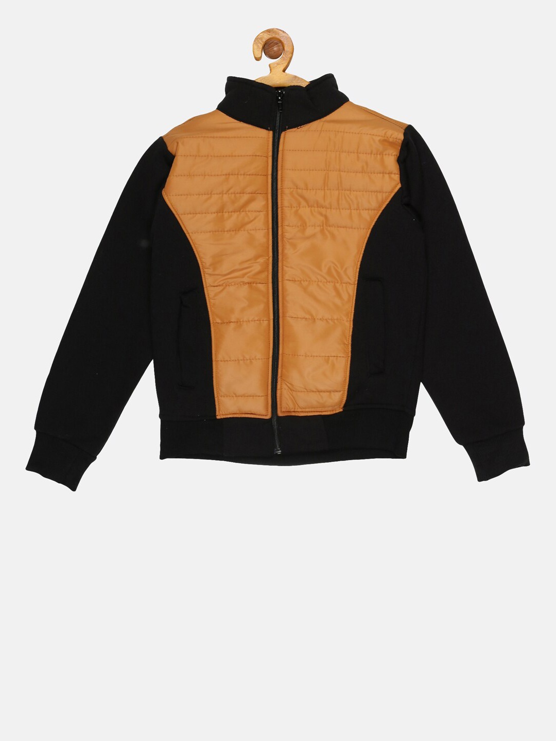 

Instafab Girls Black Colourblocked Windcheater Bomber