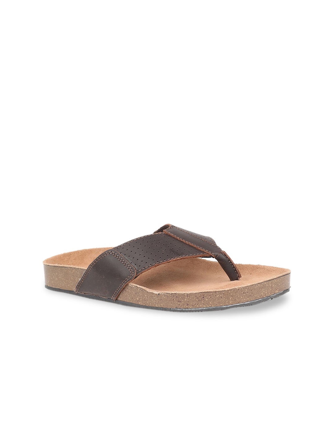 

Bata Men Brown Comfort Leather Sandals