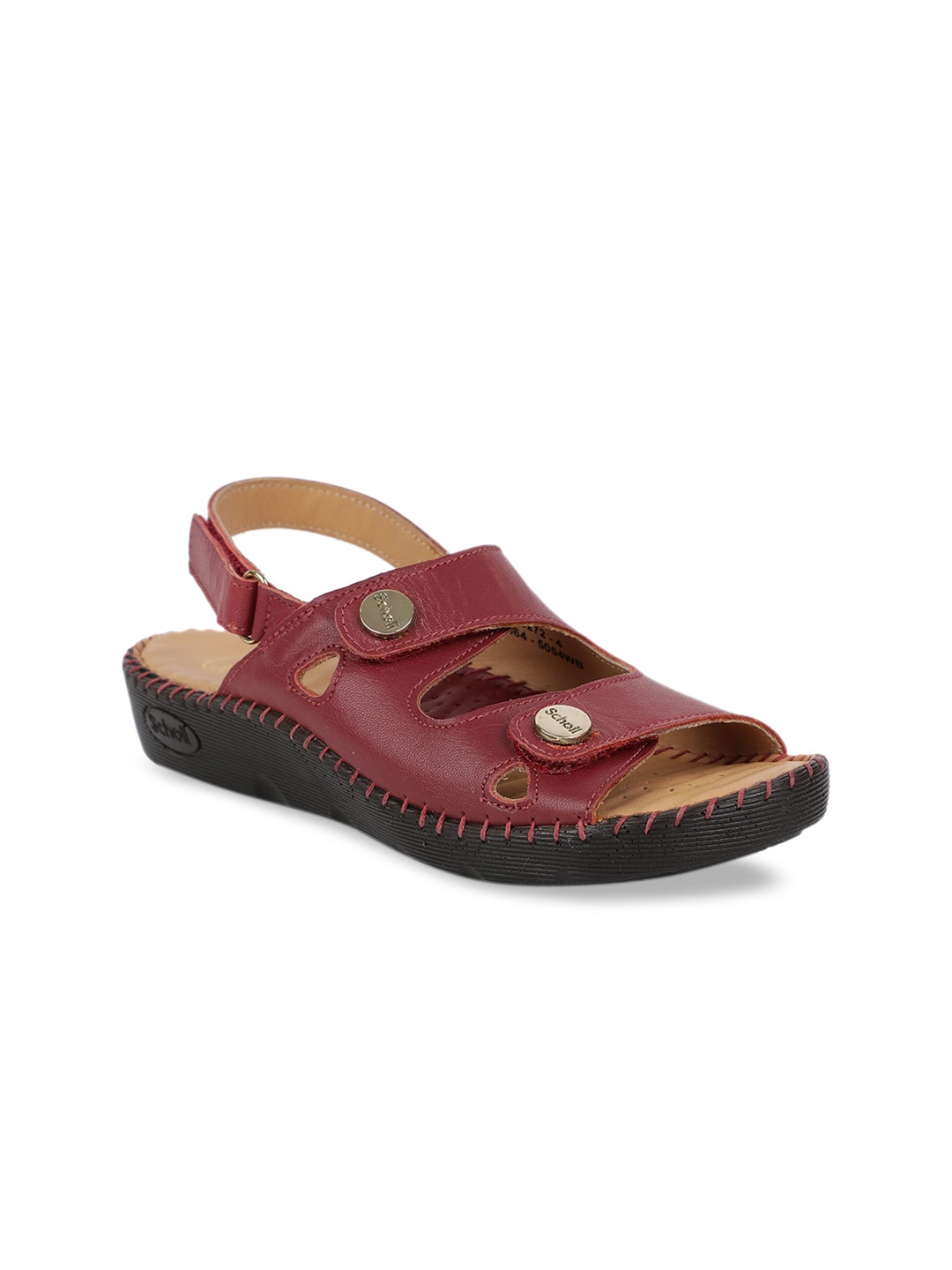 

Scholl Women Maroon Solid Leather Heels