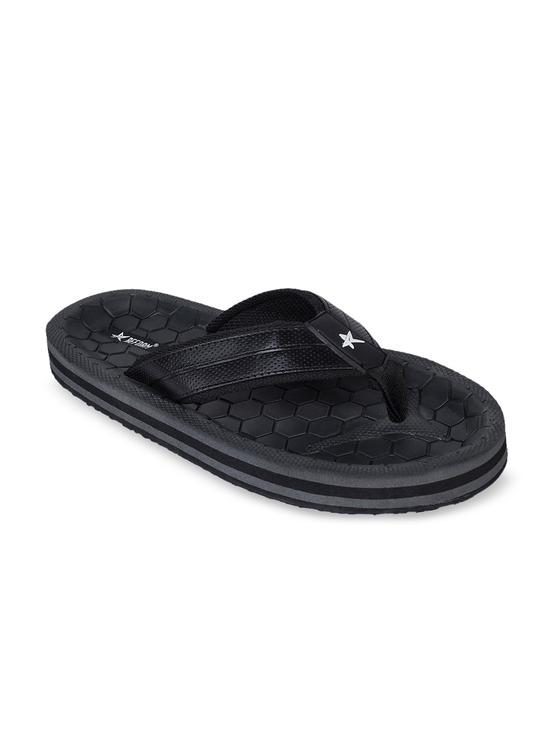 

REFOAM Men Black Solid Thong Flip-Flops