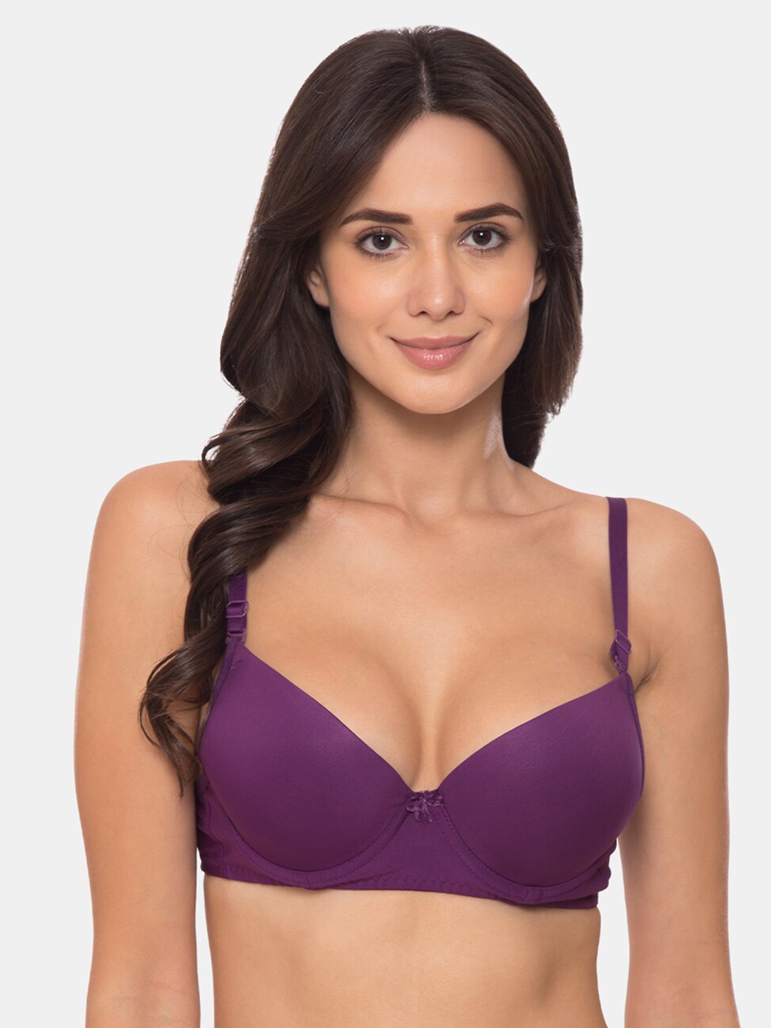 

Tweens Purple Solid Underwired Heavily Padded Everyday Bra TW-91401-DPR