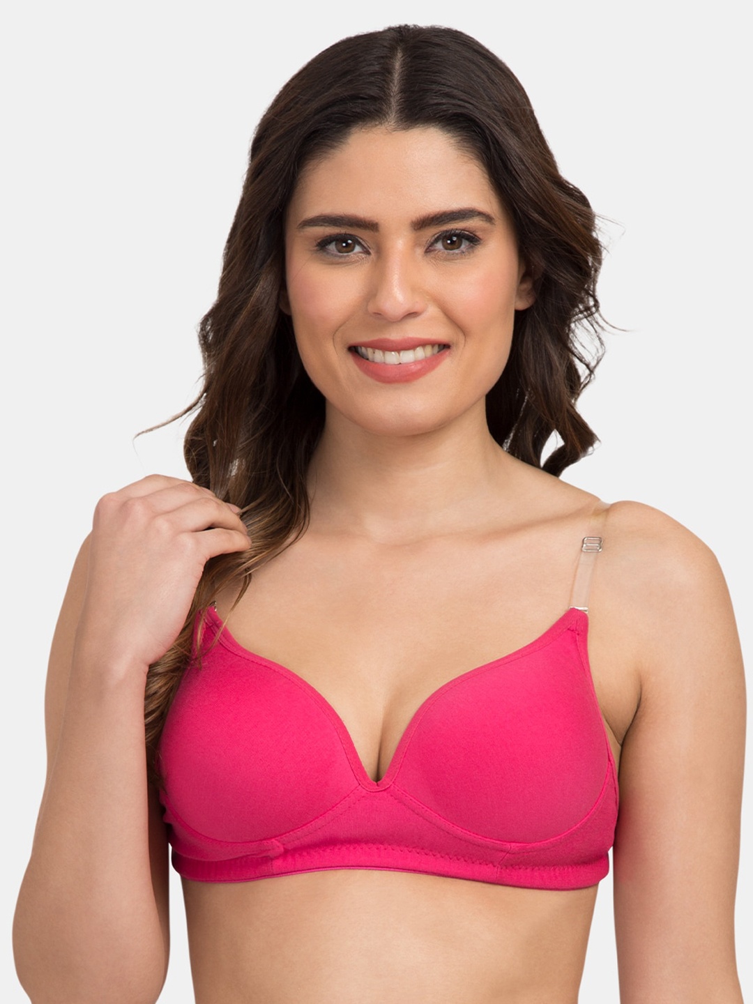 

Tweens Pink Solid Non-Wired Heavily Padded Everyday Bra TW-915900-DPK-30B