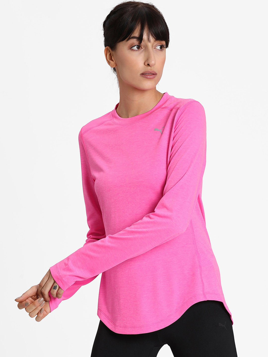 

Puma Women Pink IGNITE Long Sleeve Reflective Tec T-Shirt