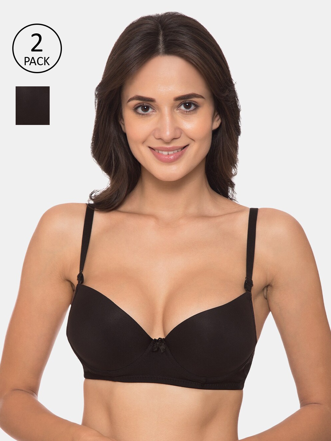 

Tweens Black Solid Underwired Heavily Padded Everyday Bra TW-91401