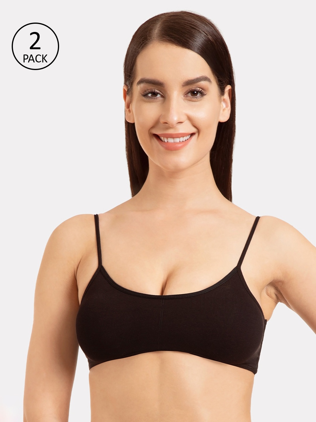 

Tweens Black Solid Non-Wired Lightly Padded Everyday Bra TW-9280-2PC-BLK-34B