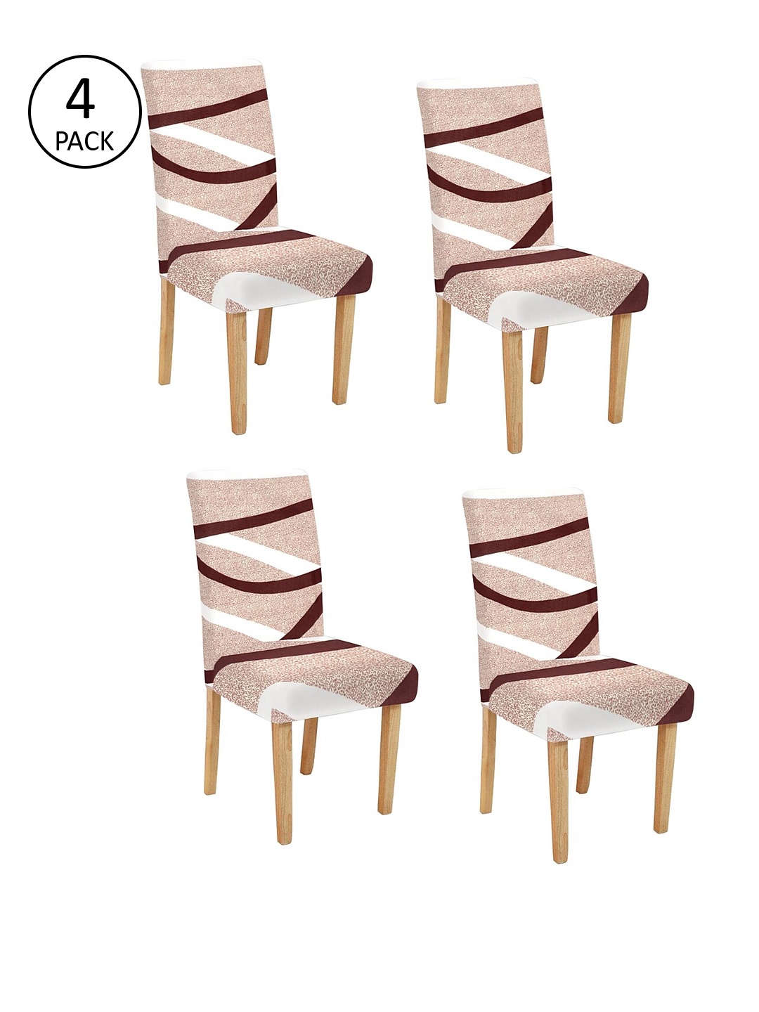 

Cortina Set of 4 Beige Printed Chair Seat Covers