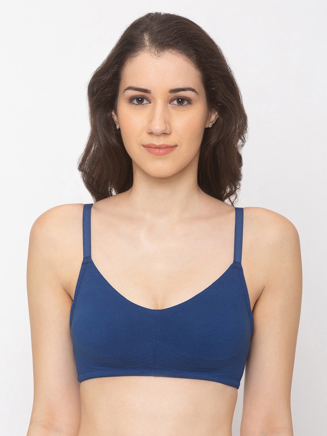

Candyskin Navy Blue Solid Non-Wired Non Padded Everyday Bra CSB209