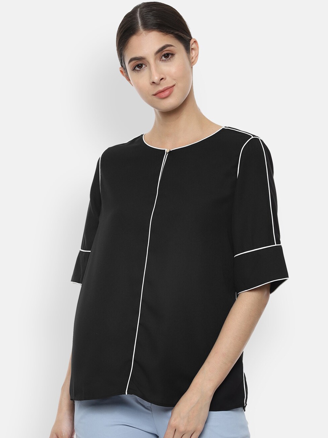 

Van Heusen Woman Black Solid Top