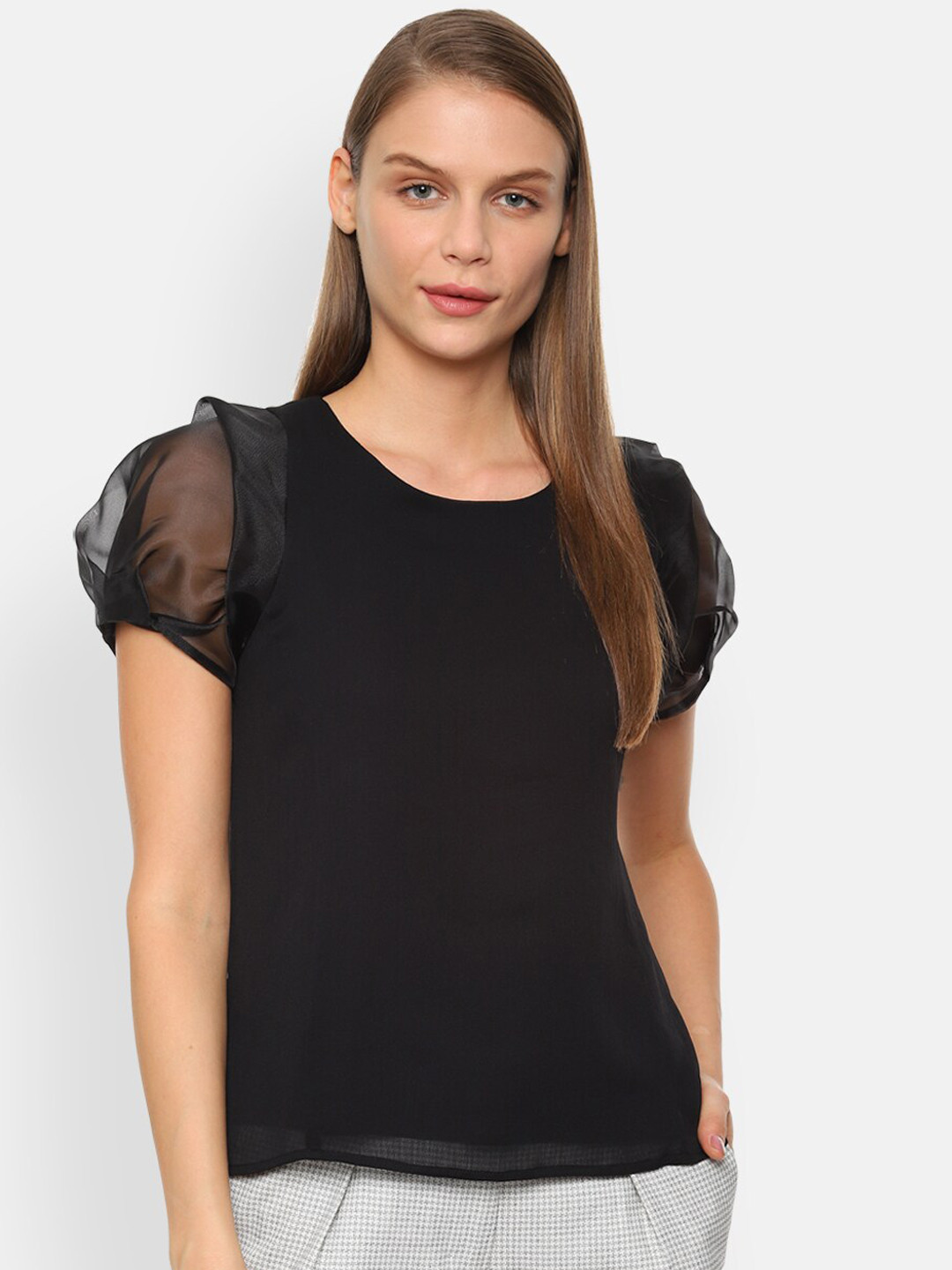 

Van Heusen Woman Black Solid Top