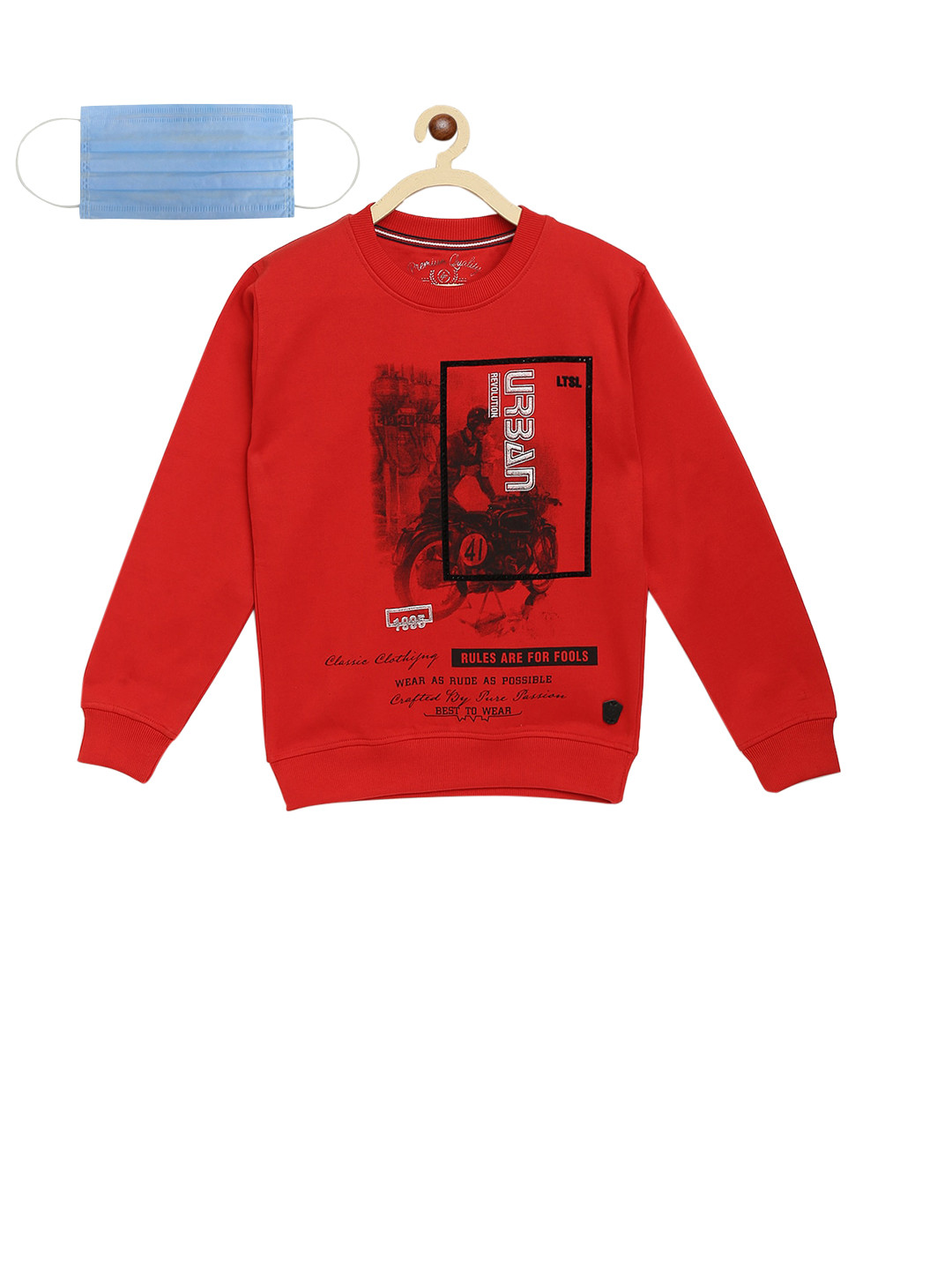 

Lil Tomatoes Boys Red Printed Sweatshirt