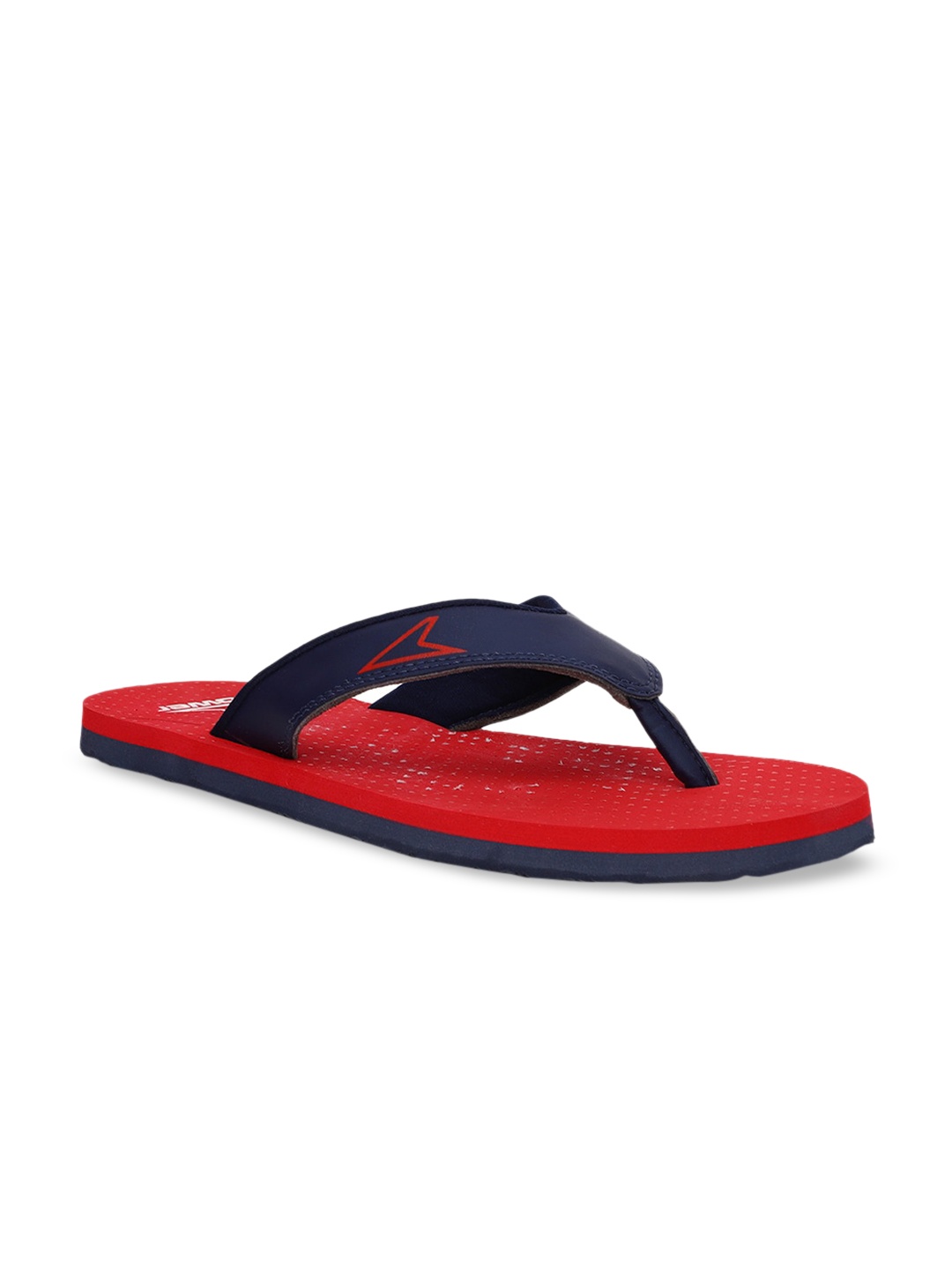 

Power Men Navy Blue & Red Colourblocked Thong Flip-Flops