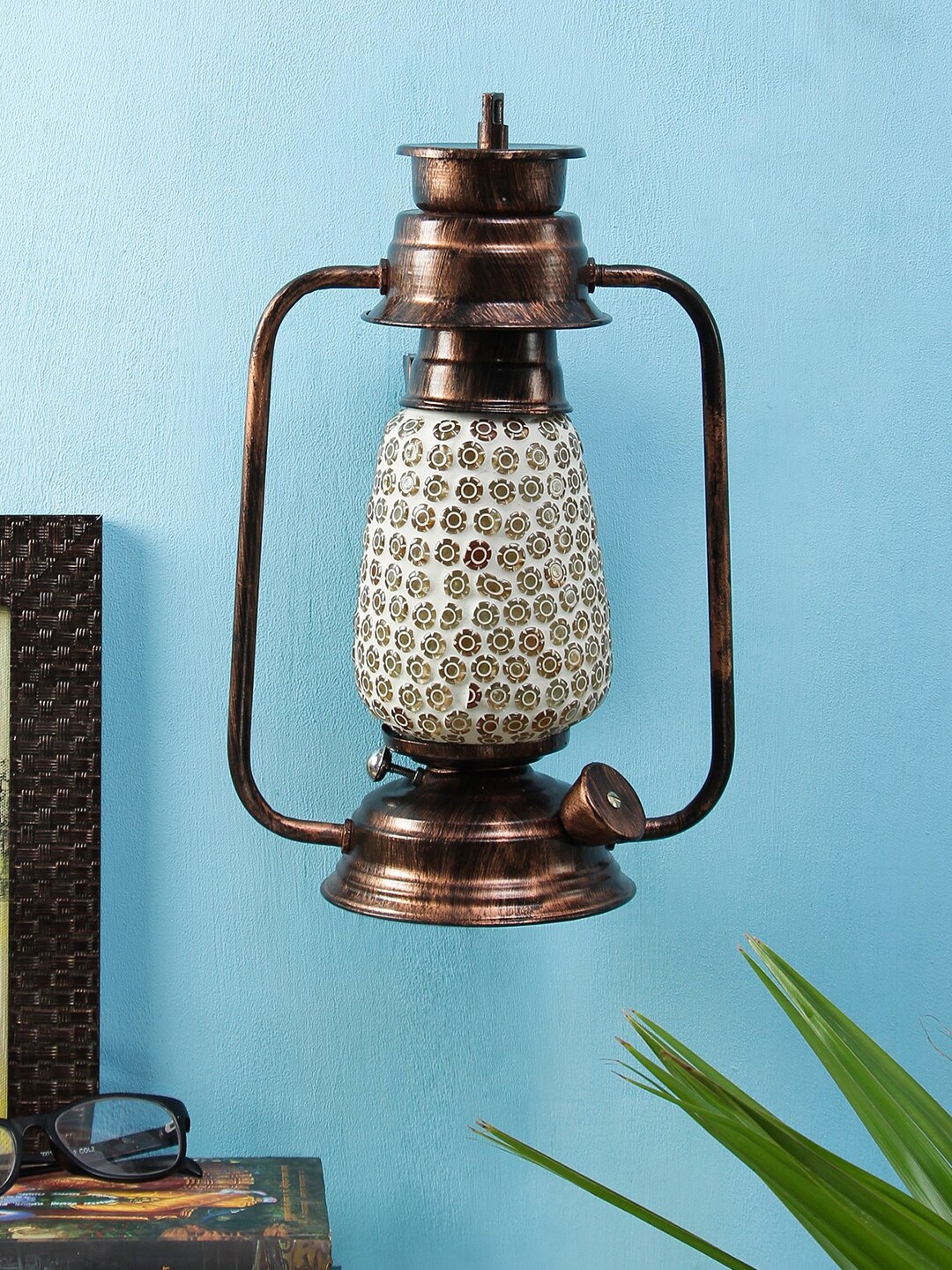 

Devansh White Textured Traditional Wall Lantern