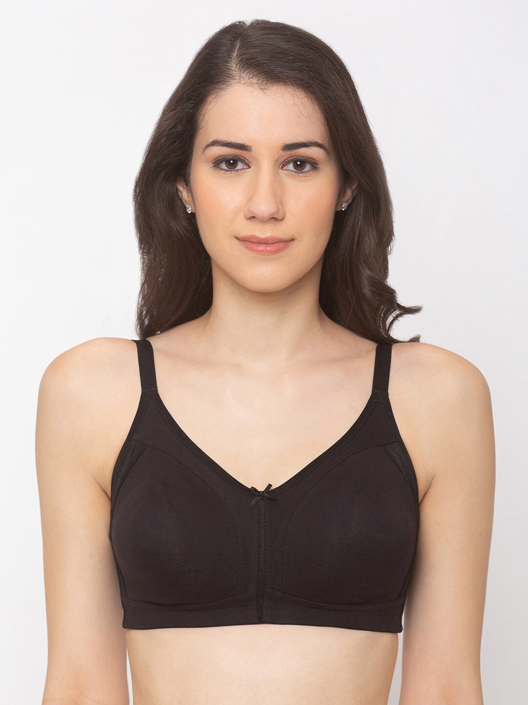 

Candyskin Black Solid Non-Wired Non Padded Everyday Bra CSB208