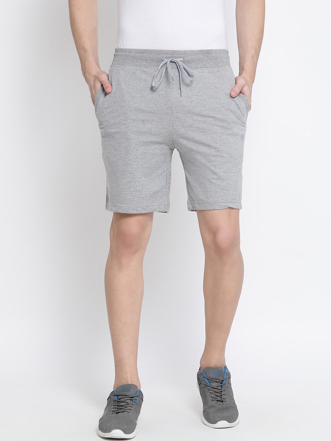 

ONN Men Grey Solid Regular Shorts