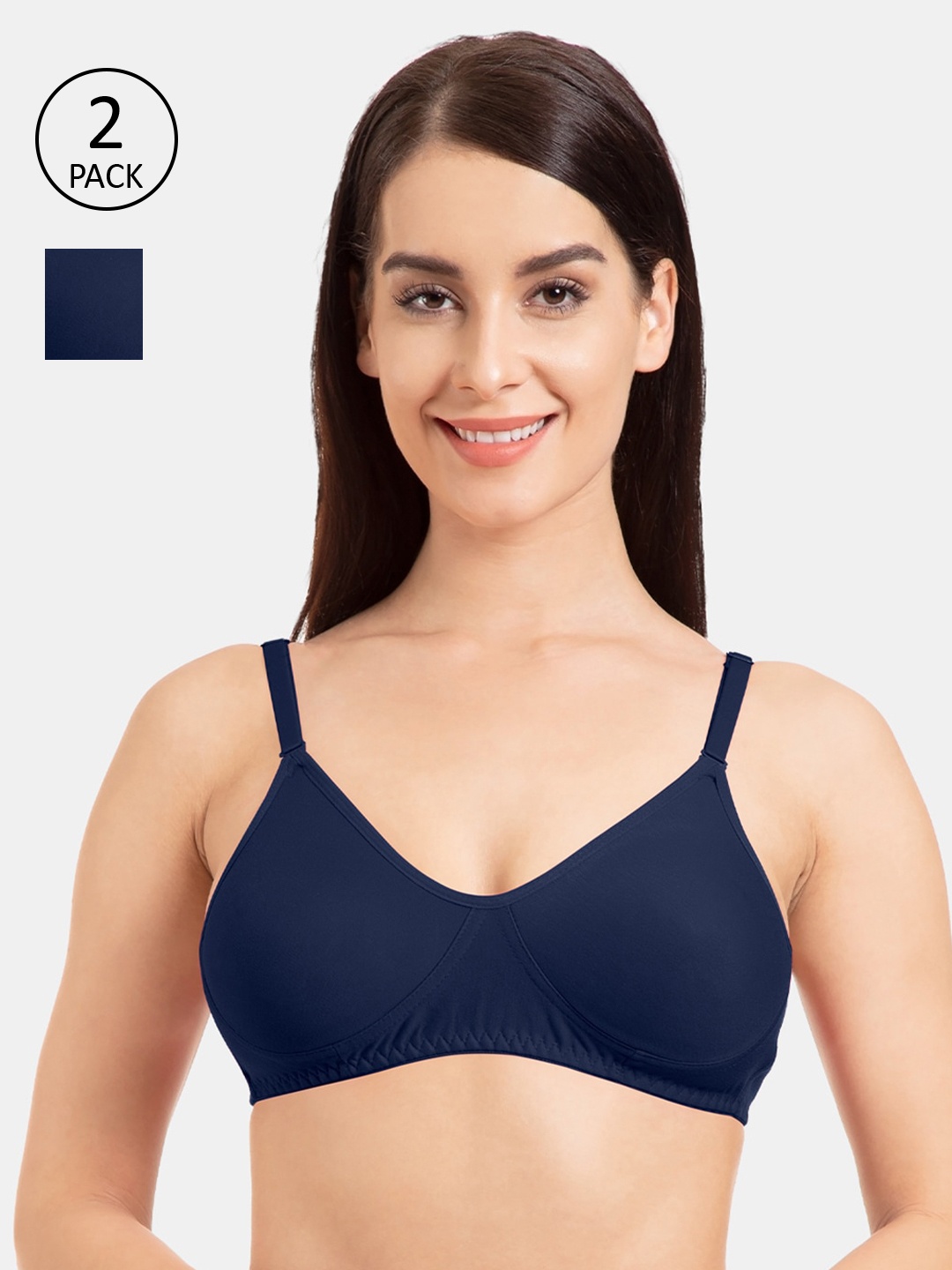 

Tweens Pack of 3 Non-Wired Non Padded Everyday Bras TW-386, Navy blue