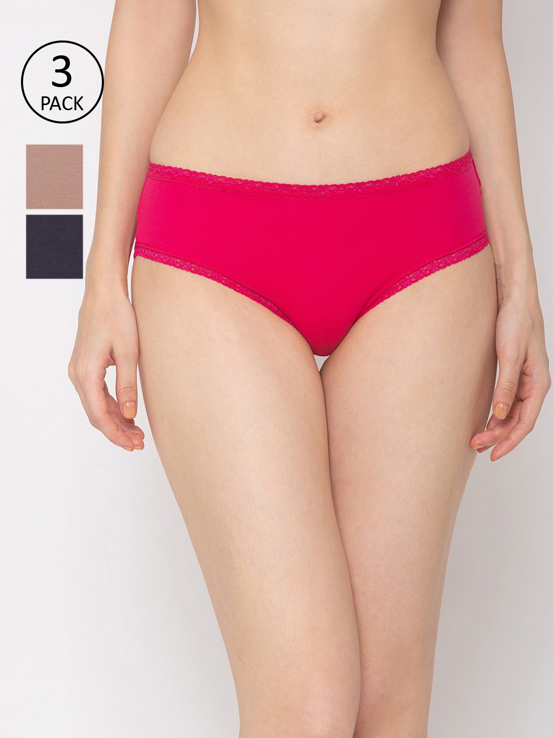 

Candyskin Women Pack Of 3 Assorted Sustainable Bikini Briefs CSPL-010