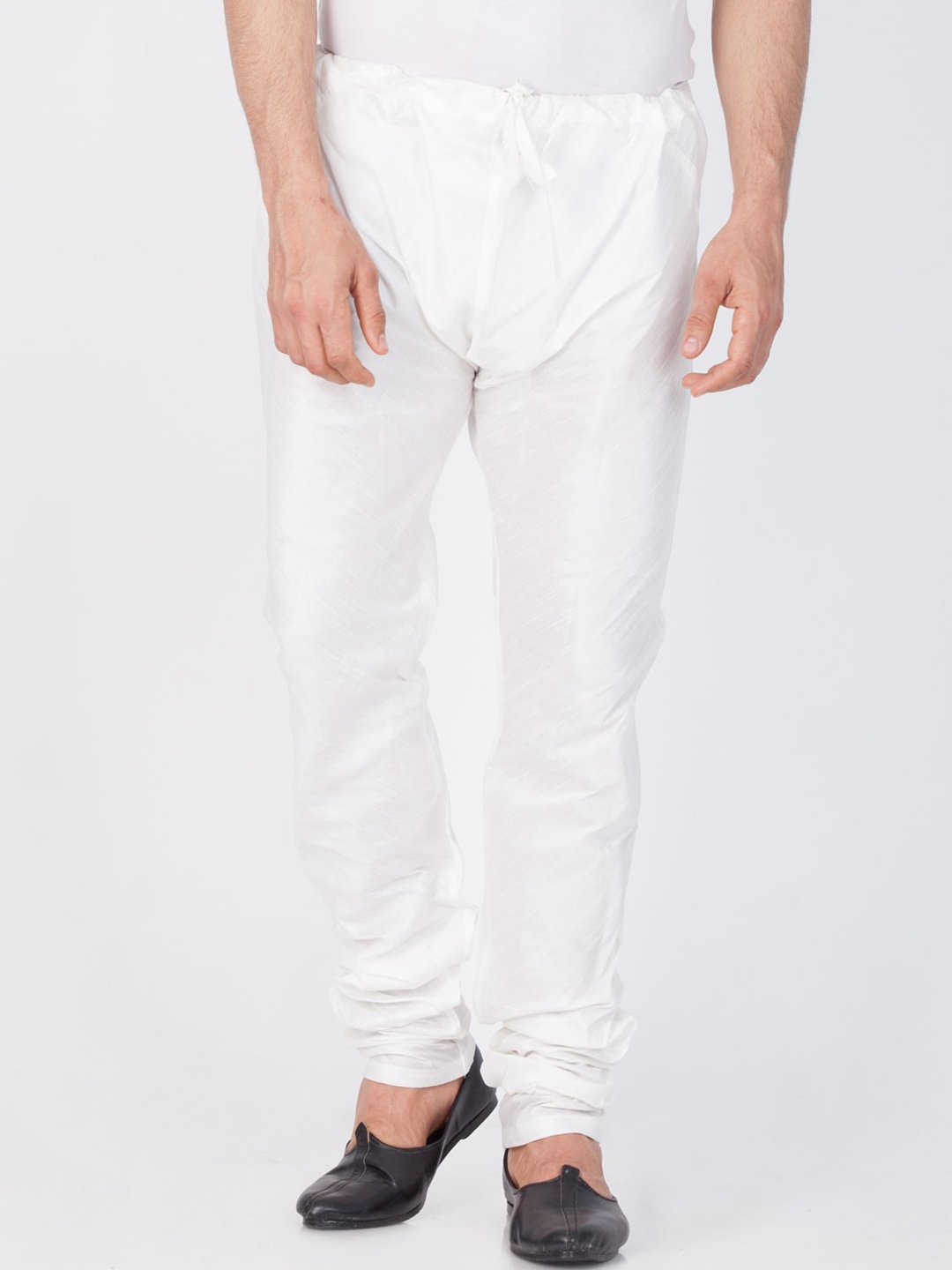 

VASTRAMAY Men White Solid Slim-Fit Churidar