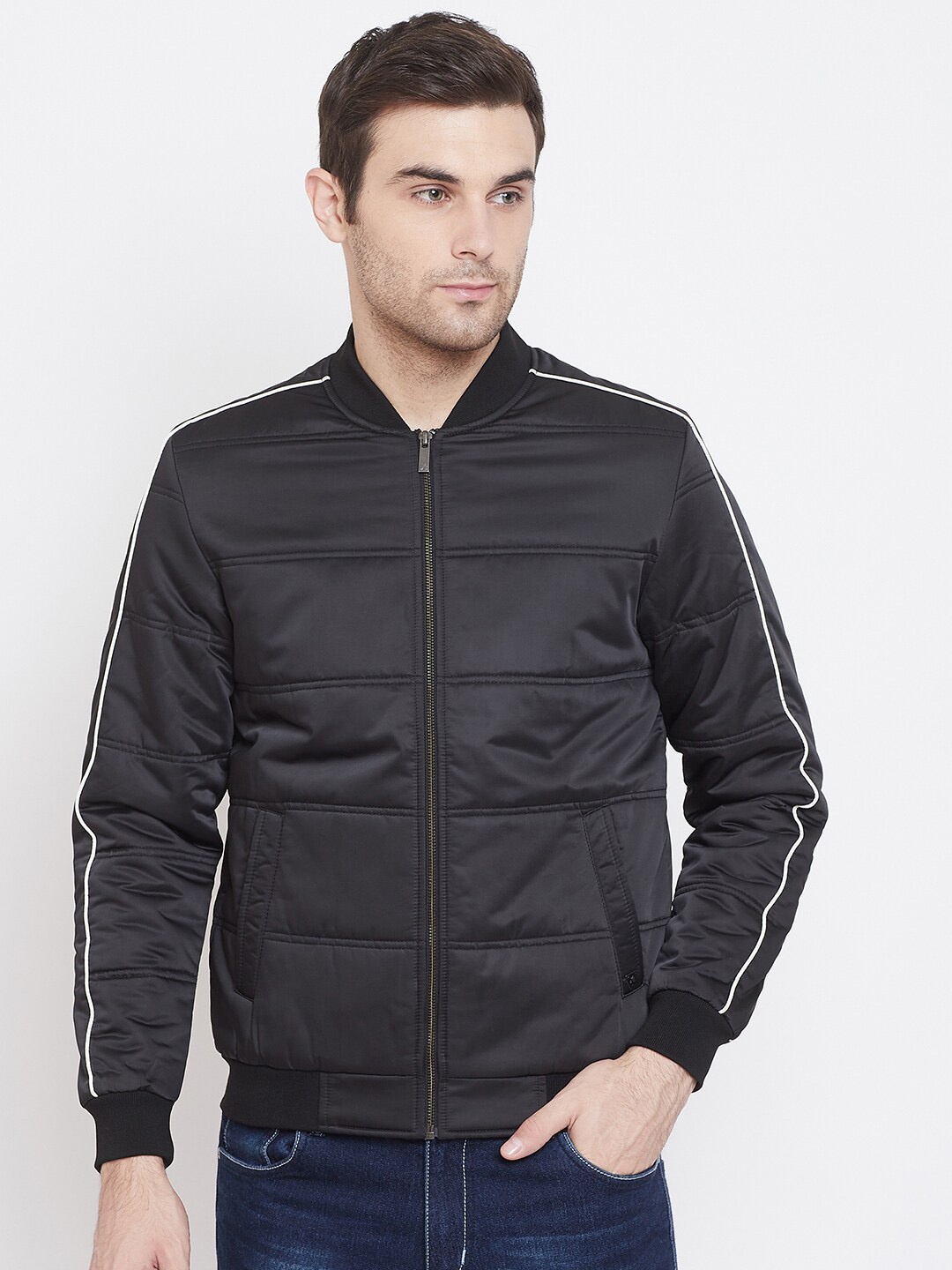 

Crimsoune Club Men Black Solid Bomber Jaclet
