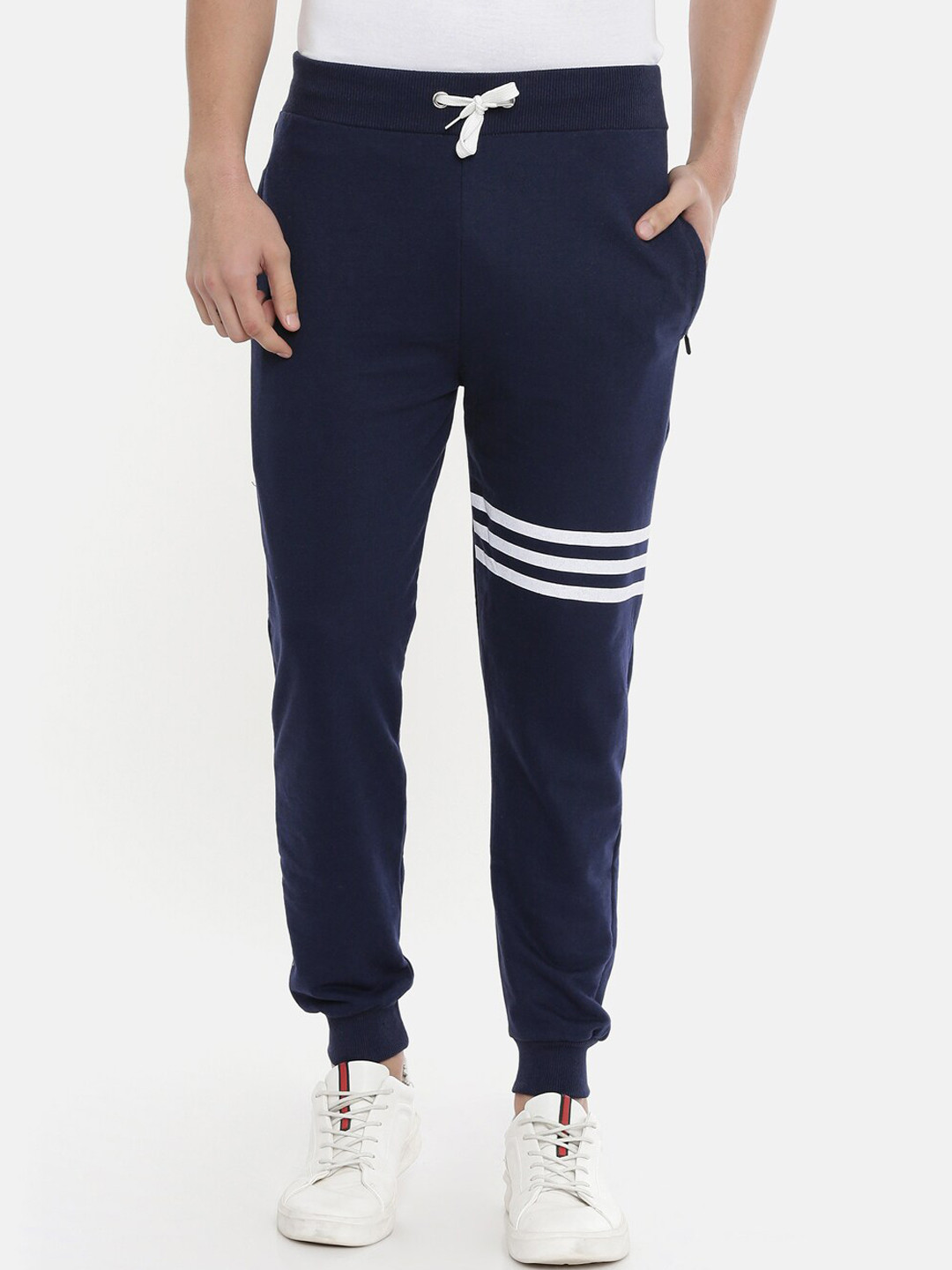 

Bushirt Men Navy Blue Solid Slim-Fit Joggers