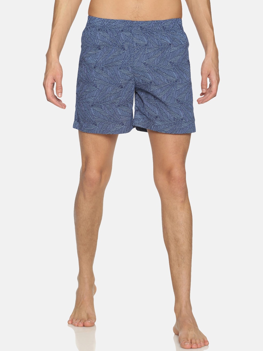 

IVOC Men Navy Blue Printed Pure Cotton Boxers
