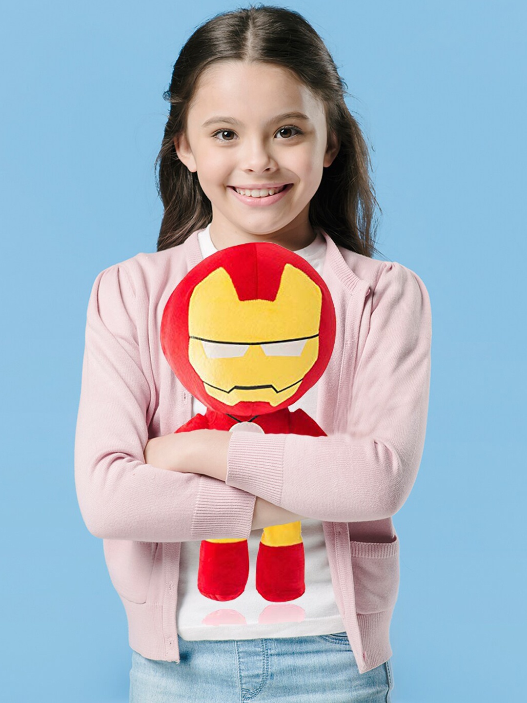 

Dimpy Stuff Kids Red & Yellow Superhero Iron-Man Stuffed Soft Plush Big Toy