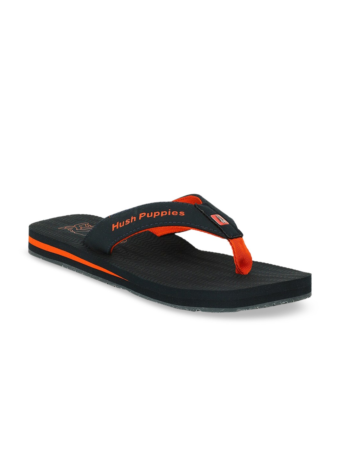 Hush Puppies Men Black Solid Thong Flip-Flops