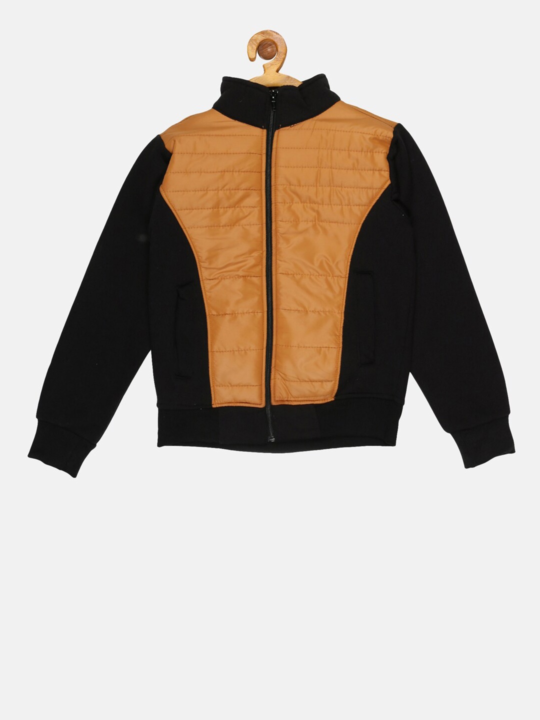 Instafab Boys Black Colourblocked Windcheater Bomber