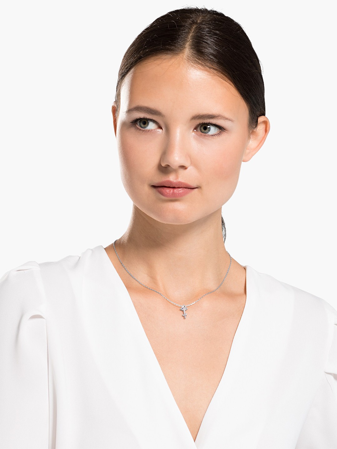 

SWAROVSKI White Silver-Plated Zodiac Sagittarius Pendant with Chain