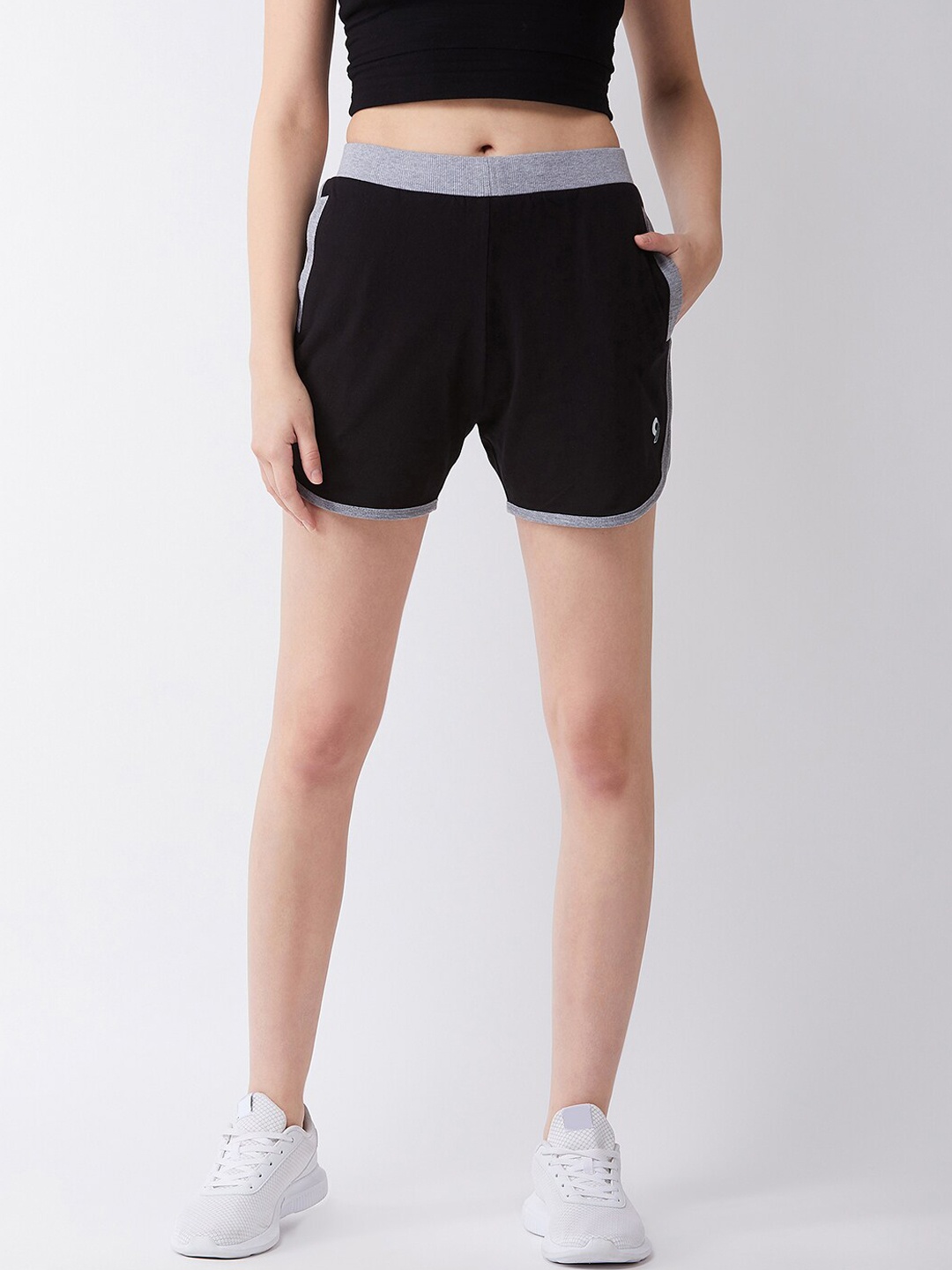 

C9 AIRWEAR Women Black Solid Regular Fit Shorts