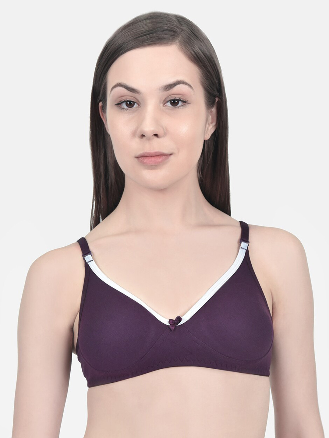 

Innocence Purple Solid Non-Wired Non Padded Everyday Bra