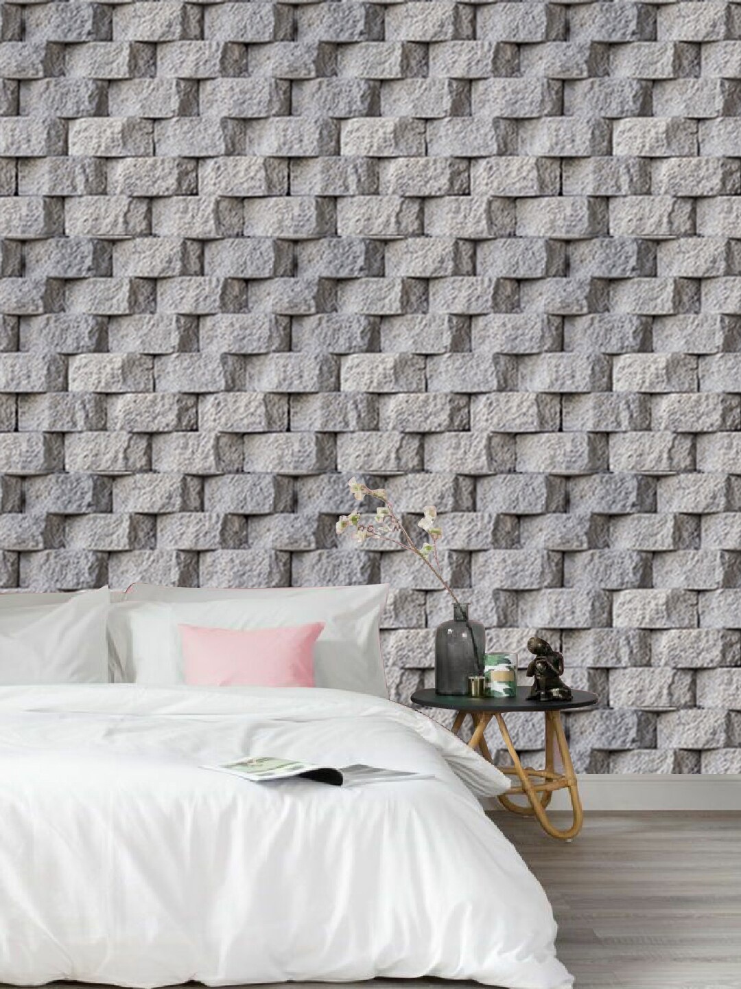 Jaamso Royals Grey 3D PVC Wood Grain Wallpaper