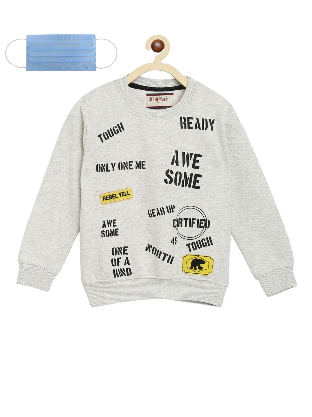 Lil Tomatoes Boys Grey Printed Sweatshirt