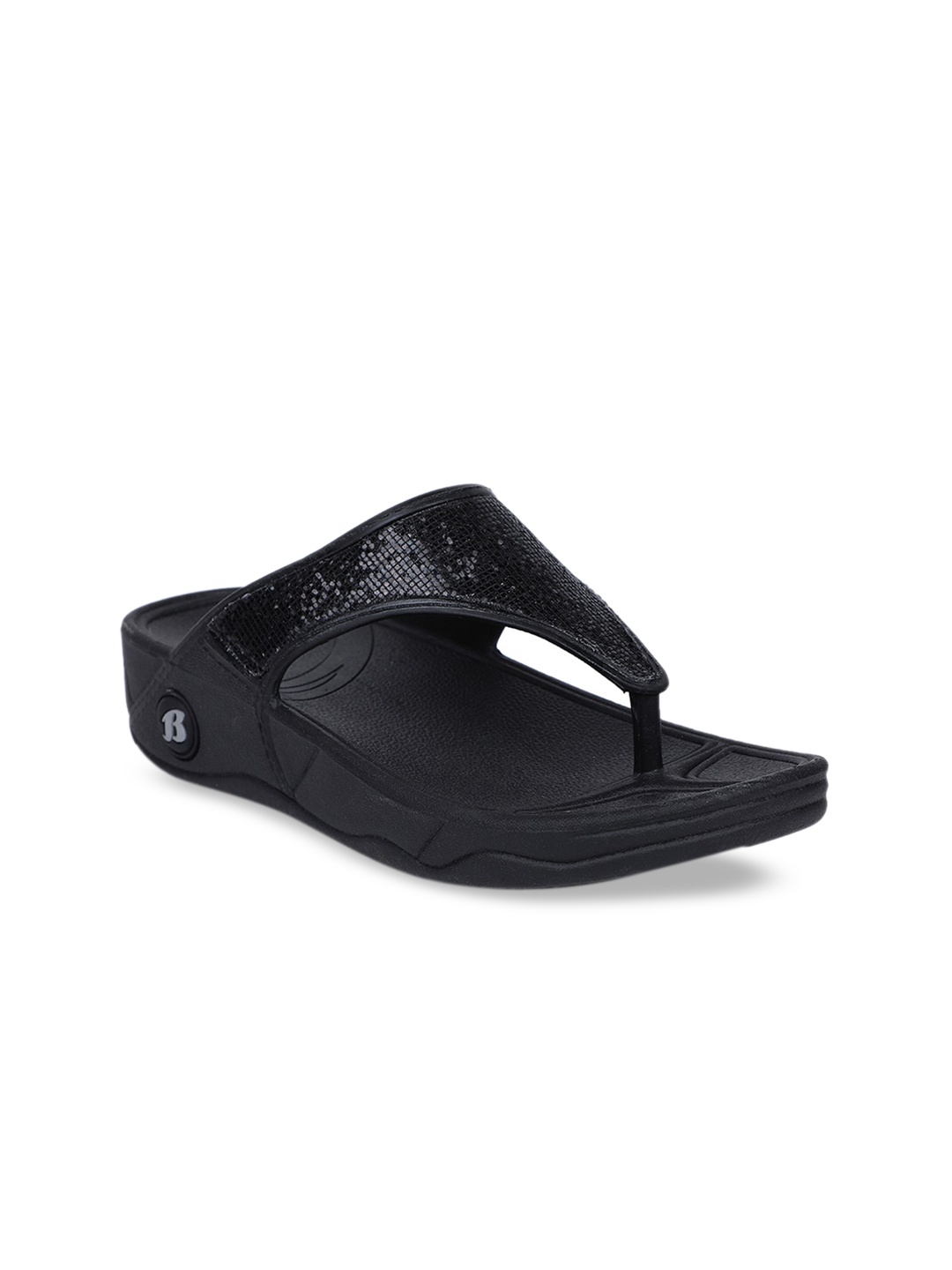 Sandak by Bata Women Black Solid Comfort Heels