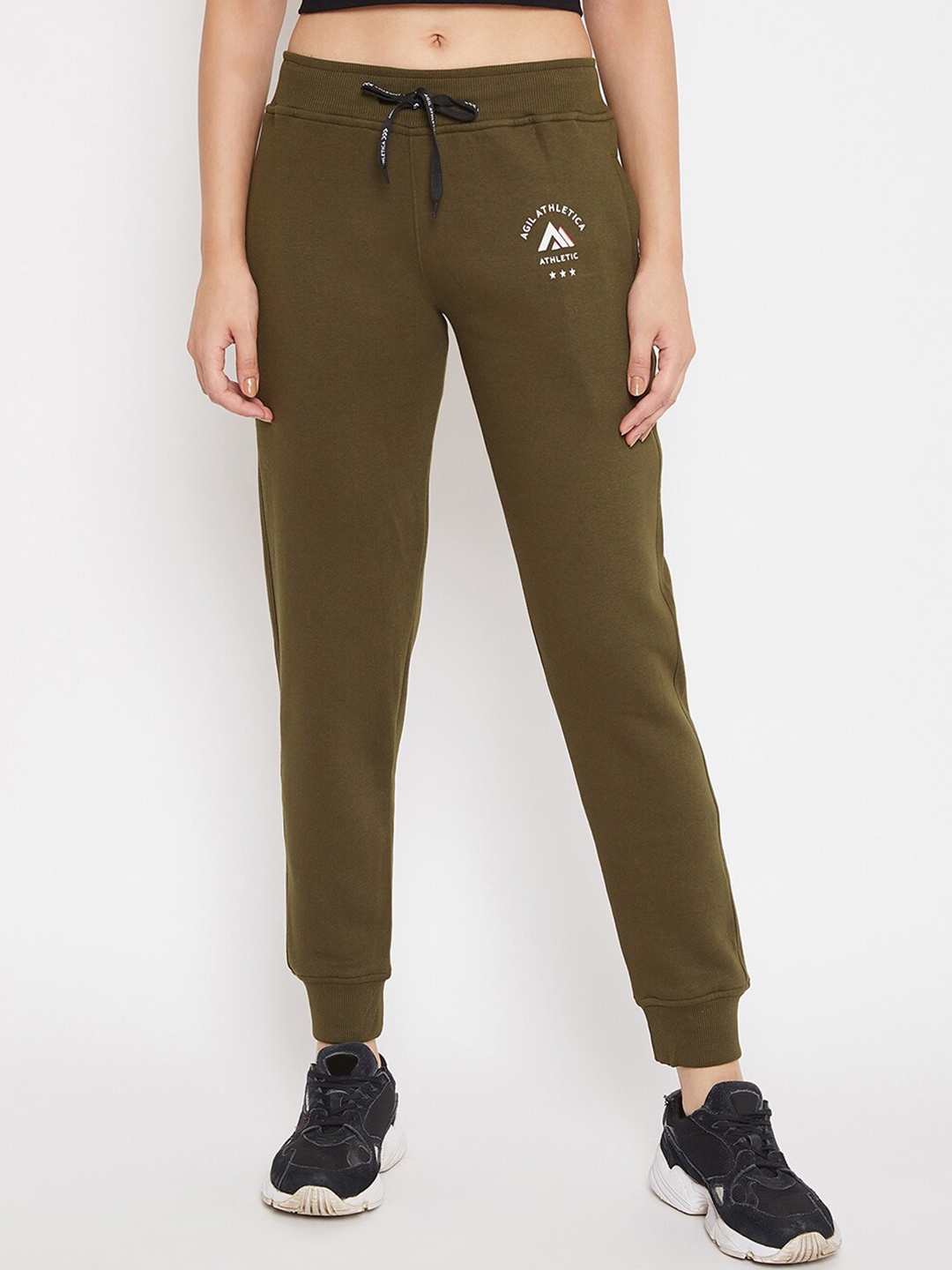 

AGIL ATHLETICA Women Olive Green Energy Lite Joggers