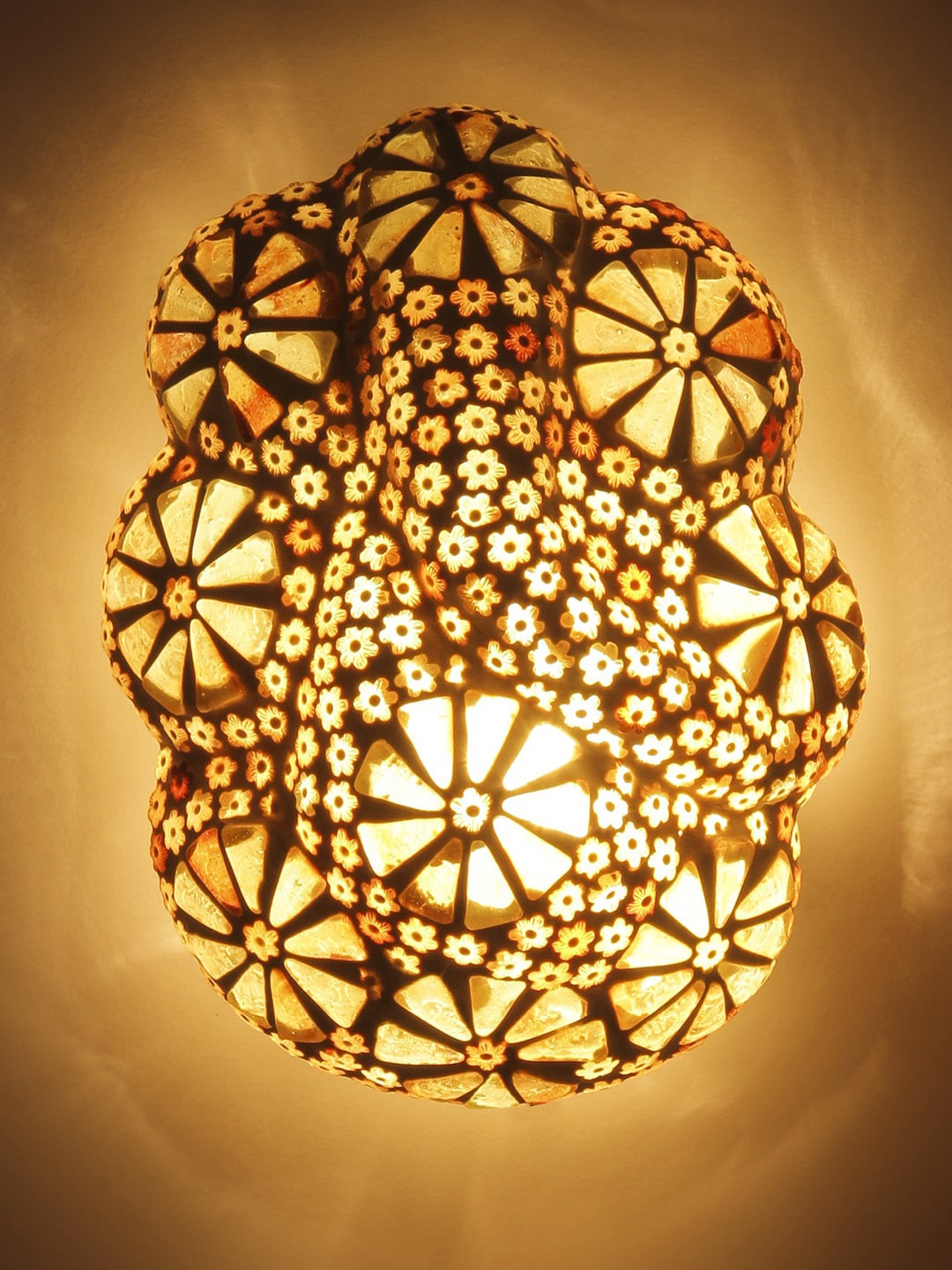 

Devansh Multicoloured Ganesh Ji Contemporary Wall Lamp, Multi