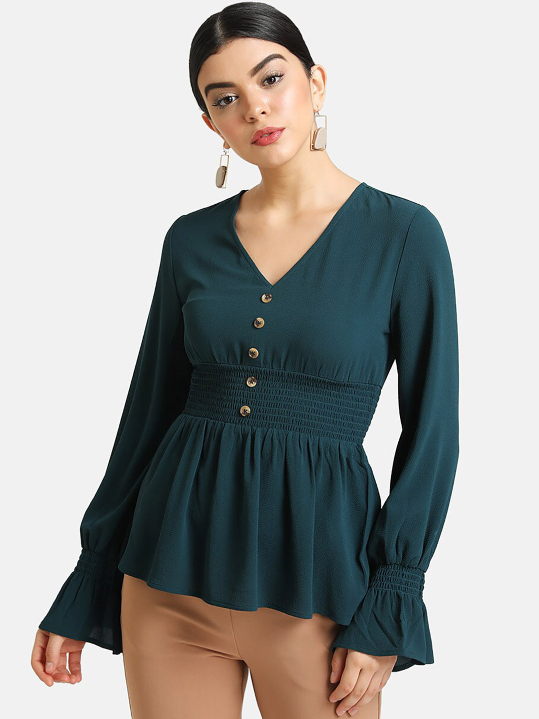

Kazo Women Green Solid Top