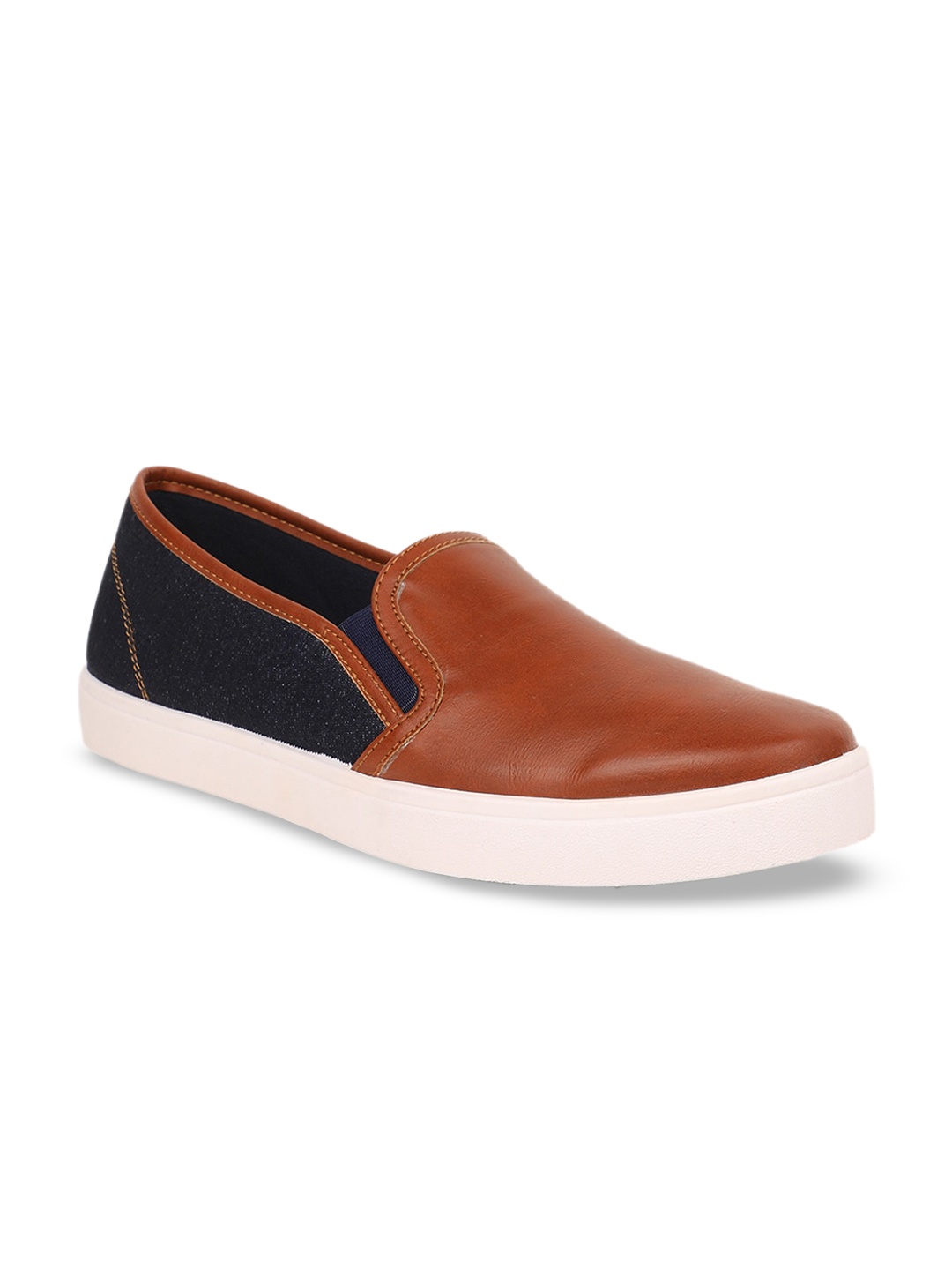 

Bata Men Brown Slip-On Sneakers