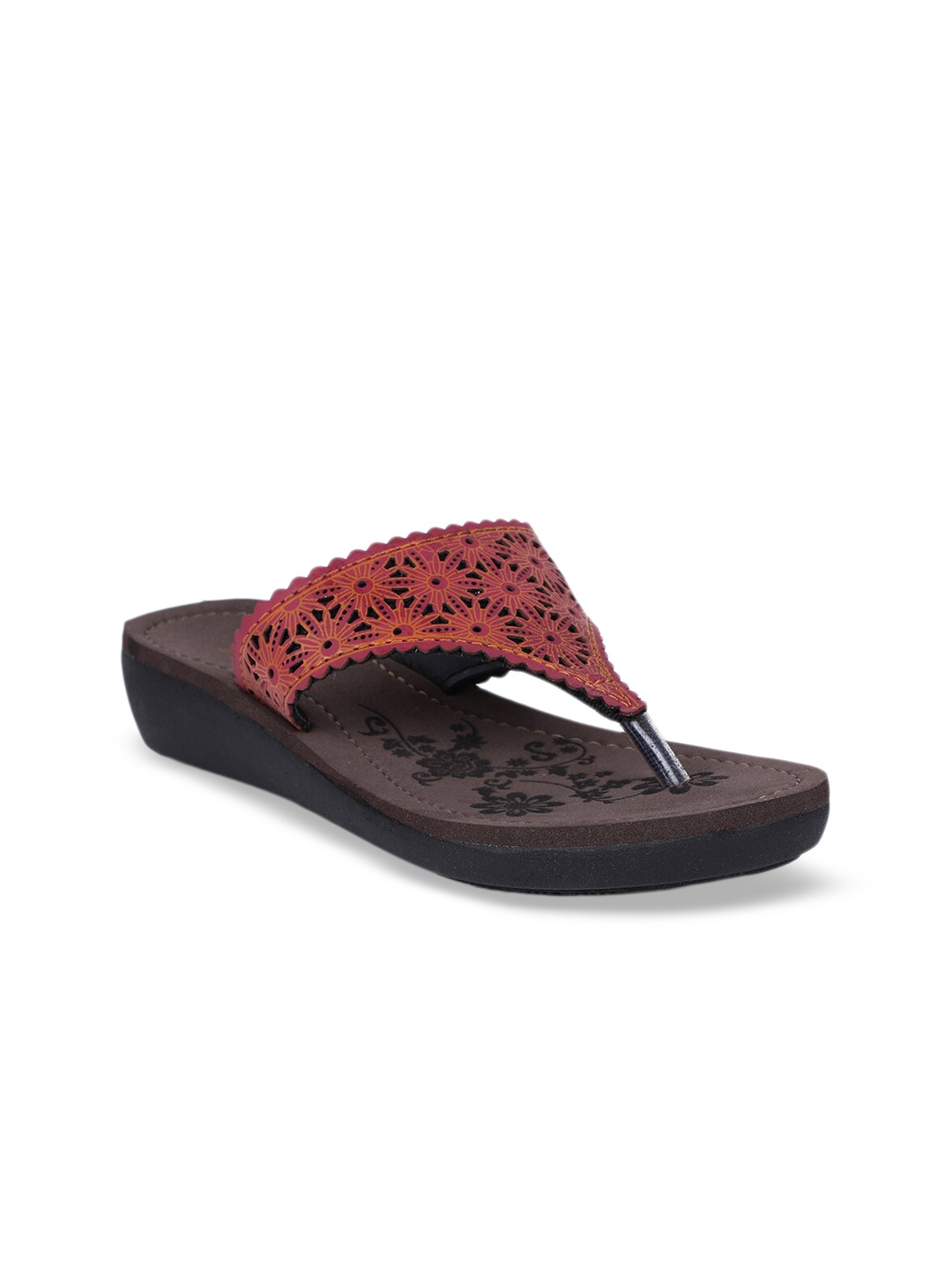 

Sandak by Bata Women Red Textured Comfort Heels