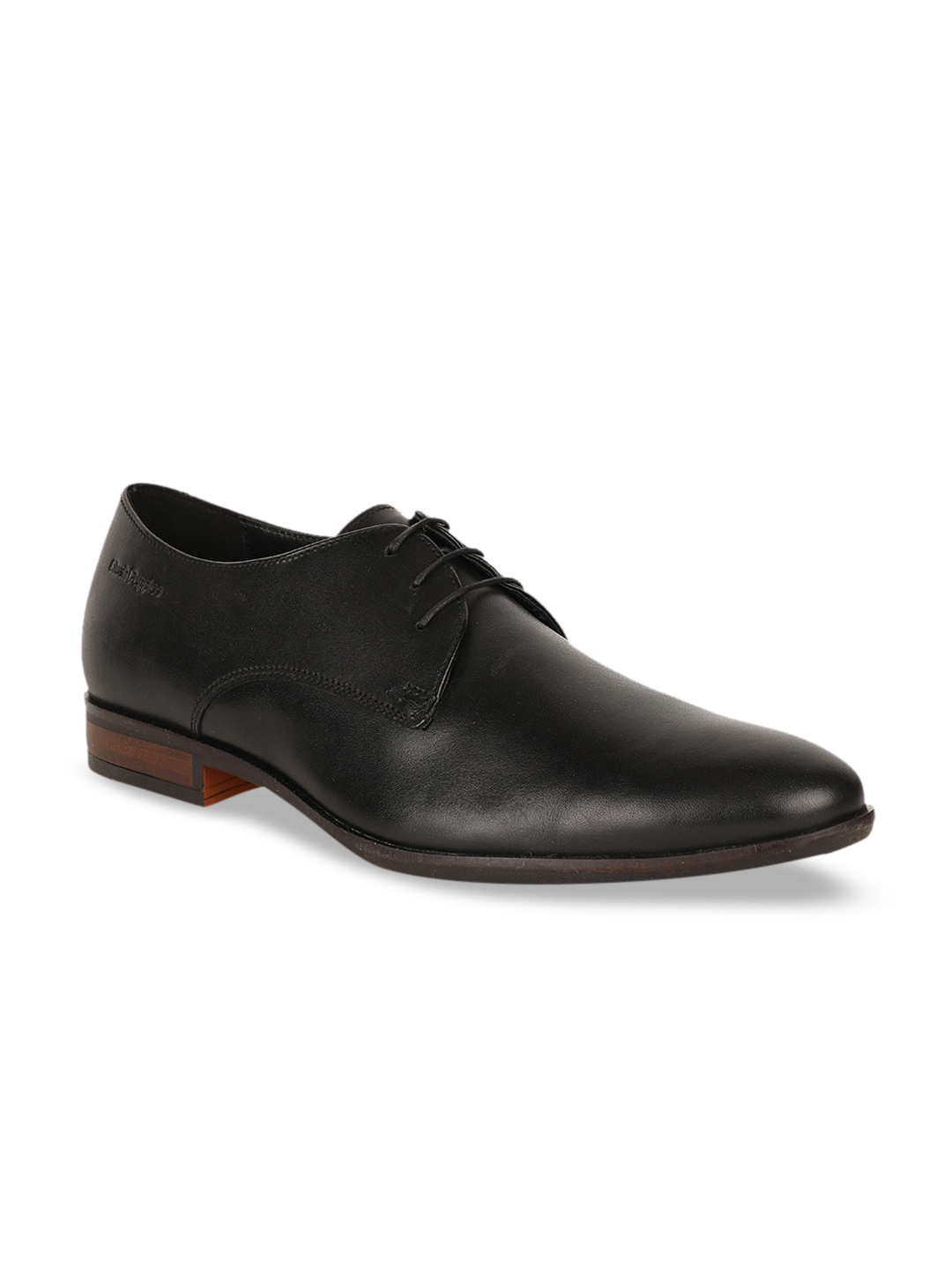 

Hush Puppies Men Black Solid Leather Formal Derbys