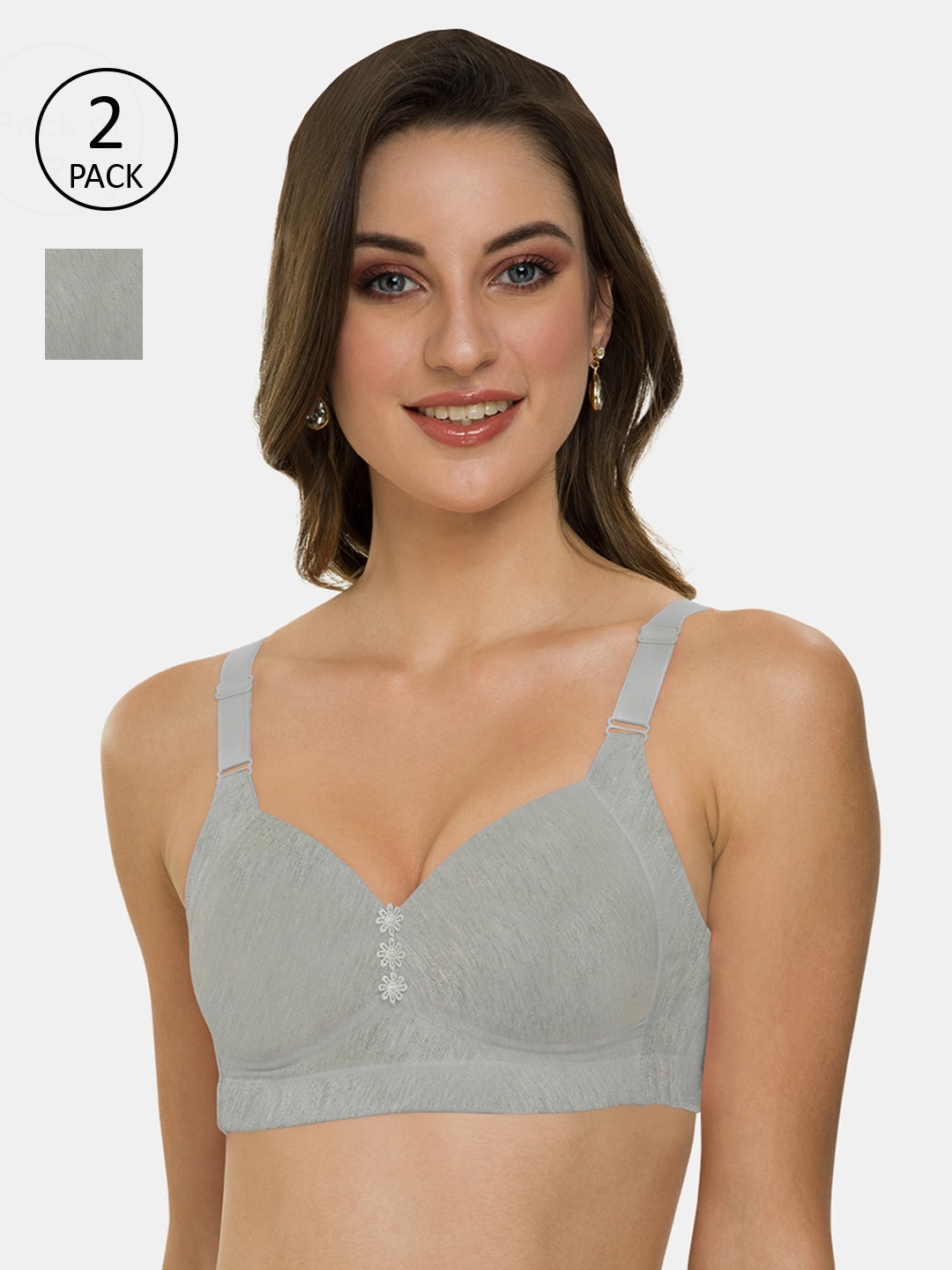 

Tweens Set of 2 Everyday Bra, Grey