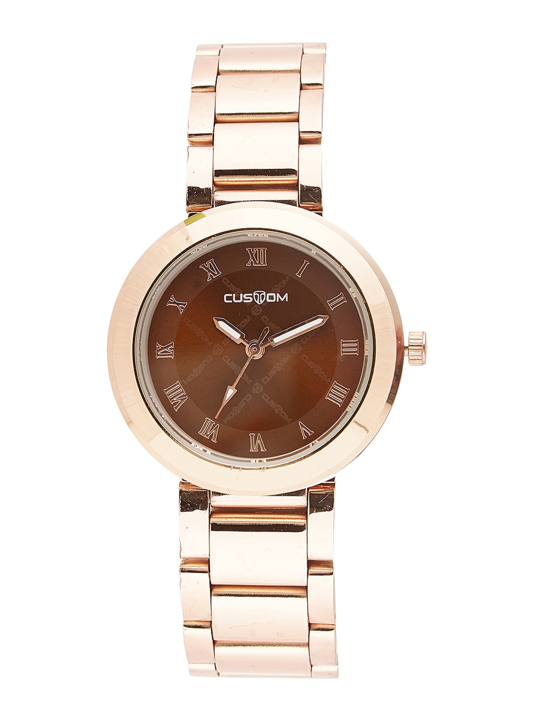 

CUSTOM Women Brown & Gold-Toned Analogue Watch 8907829043398