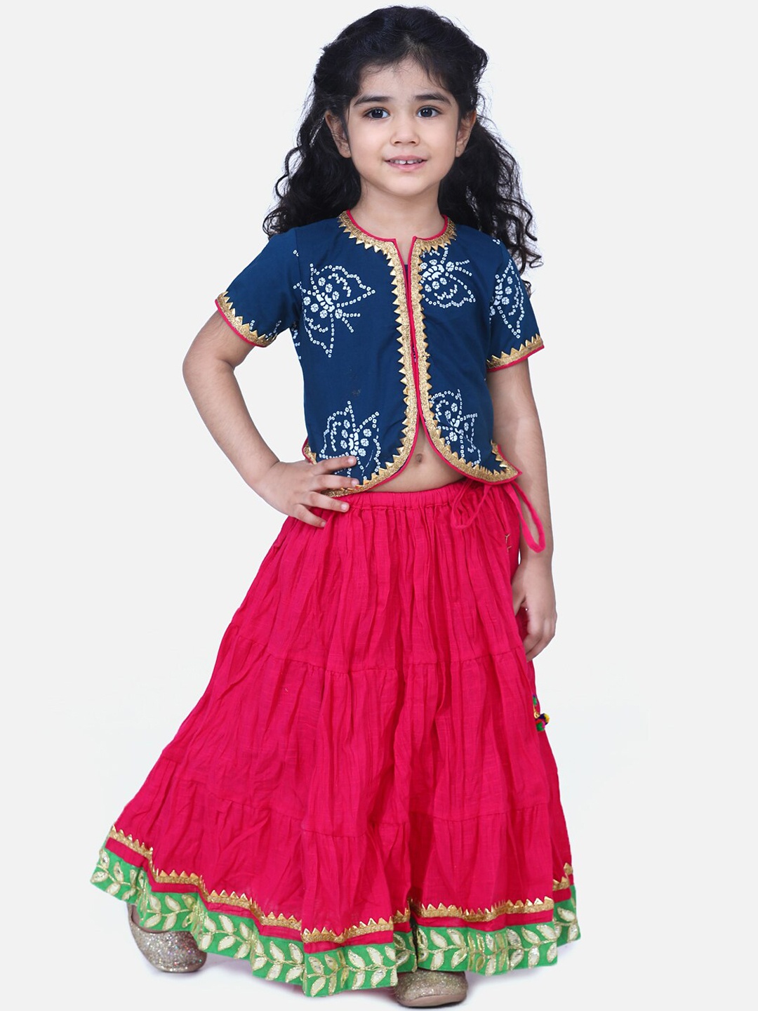 

BownBee Blue Ready to Wear Lehenga with Blouse, Pink